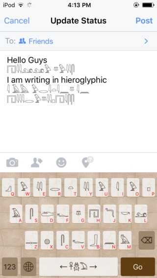 「Hieroglyphs Keyboard」のスクリーンショット 2枚目