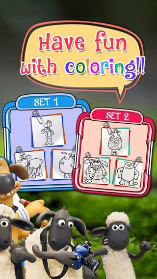 「Coloring Book Painting Pictures Farm Animals Cartoon Pro - "Shaun the Sheep edition"」のスクリーンショット 3枚目