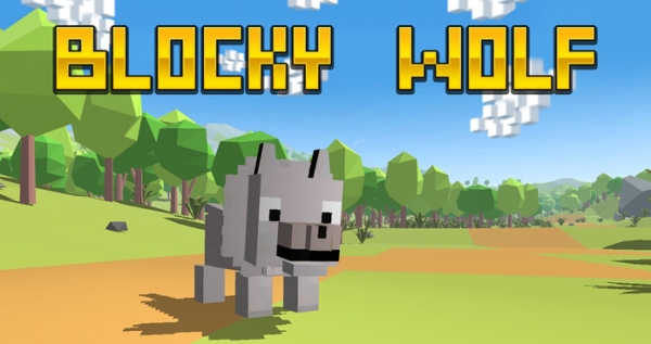 「Blocky Wolf Simulator 3D」のスクリーンショット 3枚目
