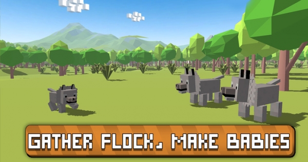 「Blocky Wolf Simulator 3D」のスクリーンショット 1枚目