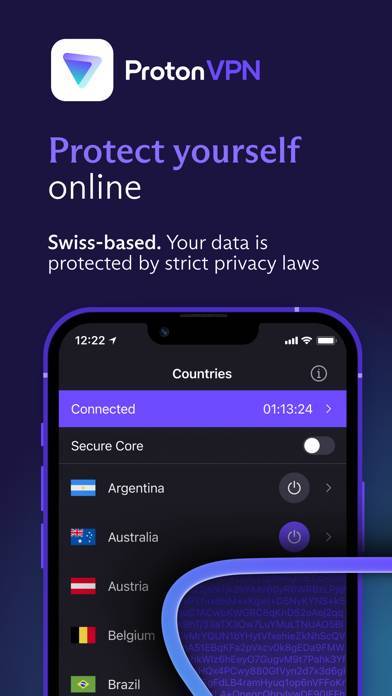 「Proton VPN: Fast & Secure」のスクリーンショット 1枚目