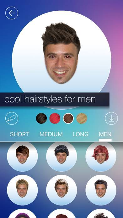 「Hair MakeOver - new hairstyle and haircut in a minute」のスクリーンショット 3枚目
