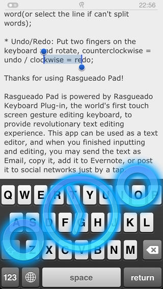 「Rasgueado Pad: Text edit with gestures」のスクリーンショット 3枚目