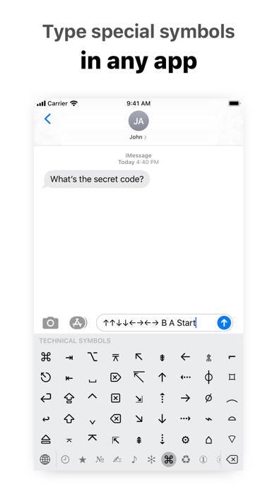 「UniChar — Unicode Keyboard」のスクリーンショット 1枚目