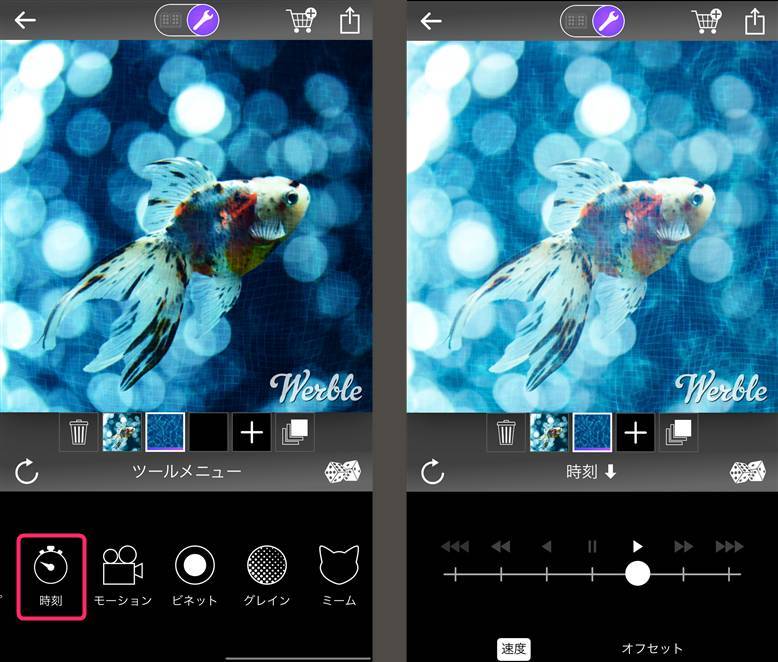 写真加工アプリ Werble の使い方 雨や花を降らせて画像をクールに大変身 Appliv Topics