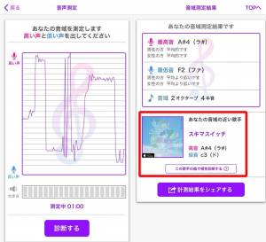 Appliv カラオケ診断 Utapro 音域に合った曲を測定や採点