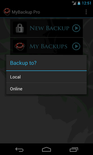 Androidアプリ「My Backup」のスクリーンショット 3枚目