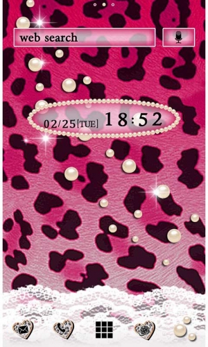 Appliv キュート壁紙 Pretty Pink Leopard