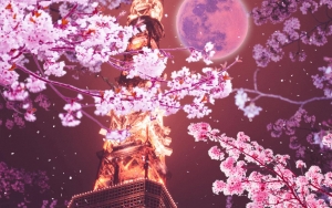 東京タワーと月と桜 ライブ壁紙のスクリーンショット 1枚目 Iphoneアプリ Appliv
