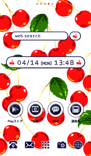 Appliv かわいいきせかえ壁紙 Cherry Cherry