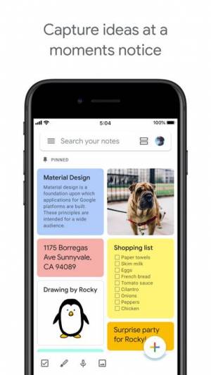 iPhone、iPadアプリ「Google Keep - メモとリスト」のスクリーンショット 1枚目