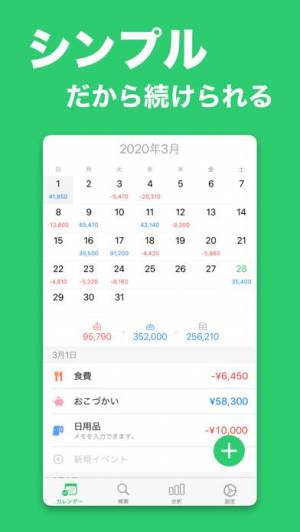 すぐわかる お金管理 マネライズ 人気の家計簿 かけいぼ Appliv