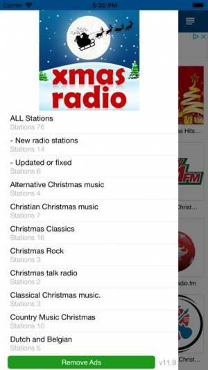 iPhone、iPadアプリ「クリスマス・ラジオ (Christmas Radio)」のスクリーンショット 4枚目