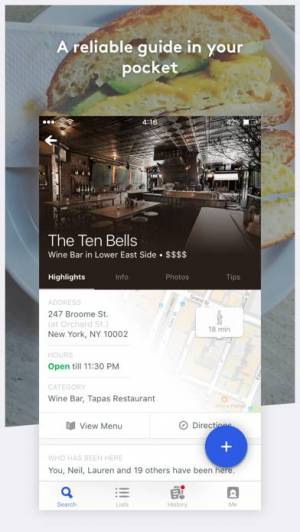 iPhone、iPadアプリ「Foursquare City Guide」のスクリーンショット 5枚目