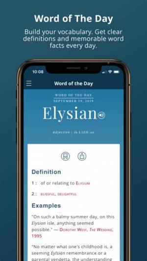 iPhone、iPadアプリ「Merriam-Webster Dictionary」のスクリーンショット 3枚目