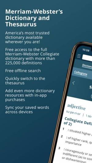 iPhone、iPadアプリ「Merriam-Webster Dictionary」のスクリーンショット 1枚目