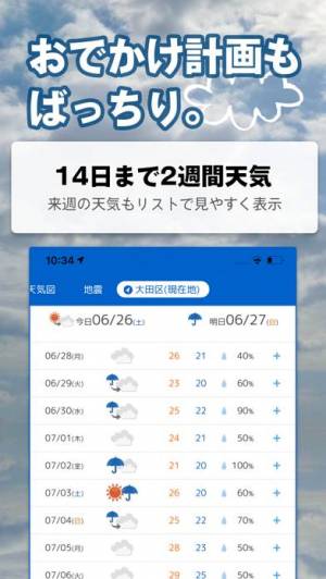 iPhone、iPadアプリ「tenki.jp -日本気象協会の天気予報専門アプリ-」のスクリーンショット 5枚目