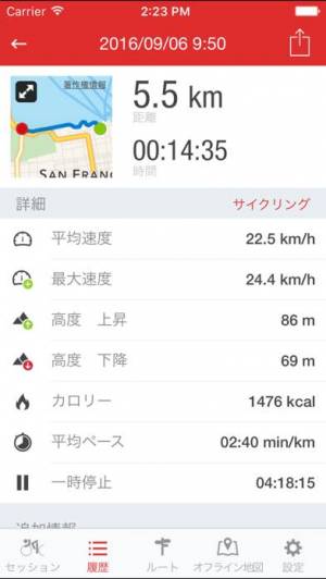 すぐわかる Runtastic ロードバイク記録サイコンアプリ Appliv