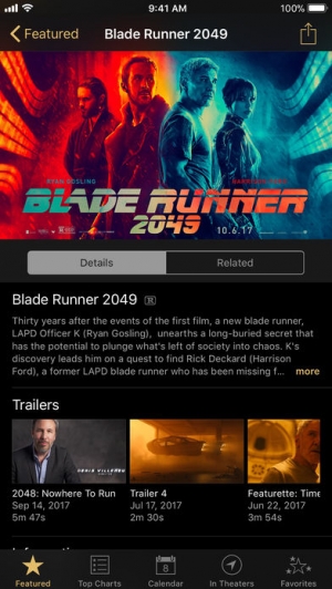 iPhone、iPadアプリ「iTunes Movie Trailers」のスクリーンショット 2枚目
