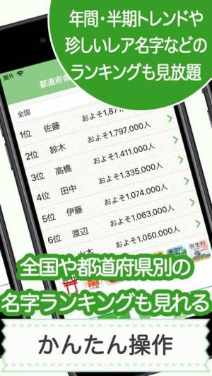 iPhone、iPadアプリ「名字由来net 〜全国都道府県ランキングや家紋家系図」のスクリーンショット 5枚目