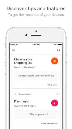 google home shopping list iphone
