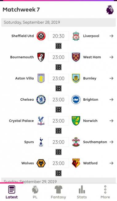 すぐわかる Premier League Official App Appliv