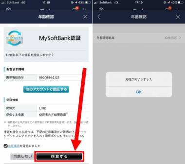 確認用！写真追加しました。 LINE「年齢確認」方法とできない時の対処法 ID・電話番号検索に