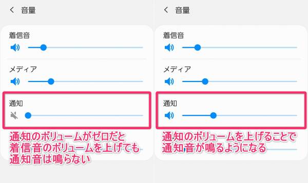 Android音量設定画面