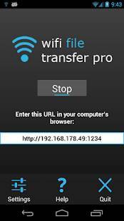 「WiFi File Transfer Pro」のスクリーンショット 2枚目