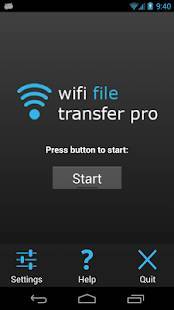 「WiFi File Transfer Pro」のスクリーンショット 1枚目
