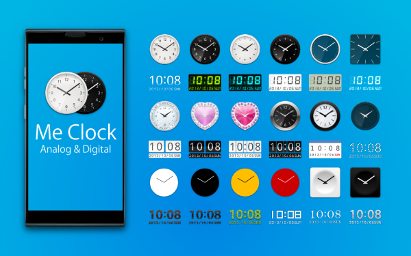 「時計ウィジェット アナログ&amp;デジタル 〜 Me Clock」のスクリーンショット 1枚目