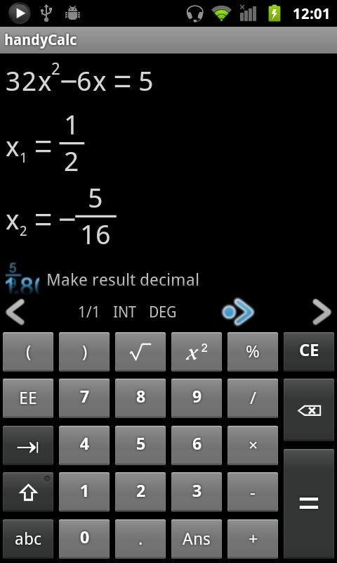 「handyCalc Calculator」のスクリーンショット 1枚目