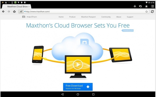 「Maxthon Browser for Tablet」のスクリーンショット 2枚目