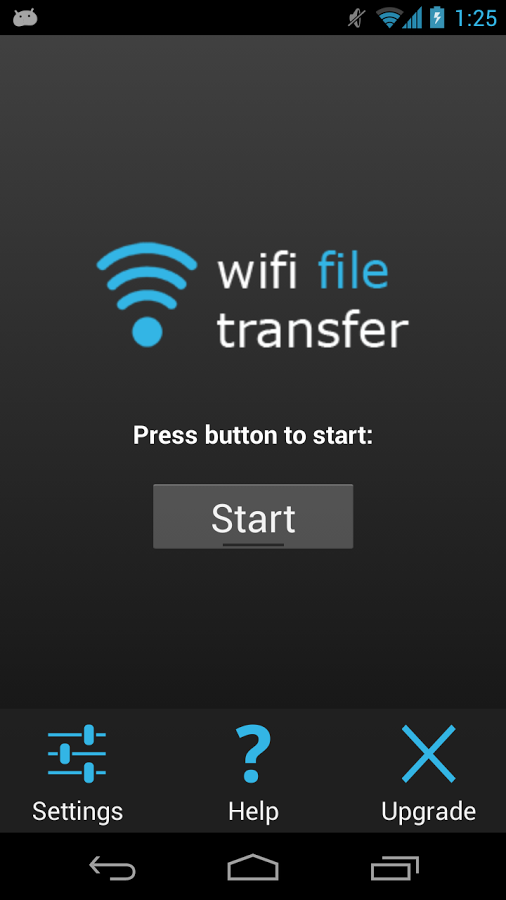 「WiFi File Transfer」のスクリーンショット 1枚目