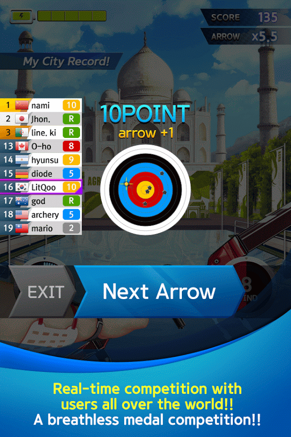 「ArcherWorldCup - Archery game」のスクリーンショット 1枚目