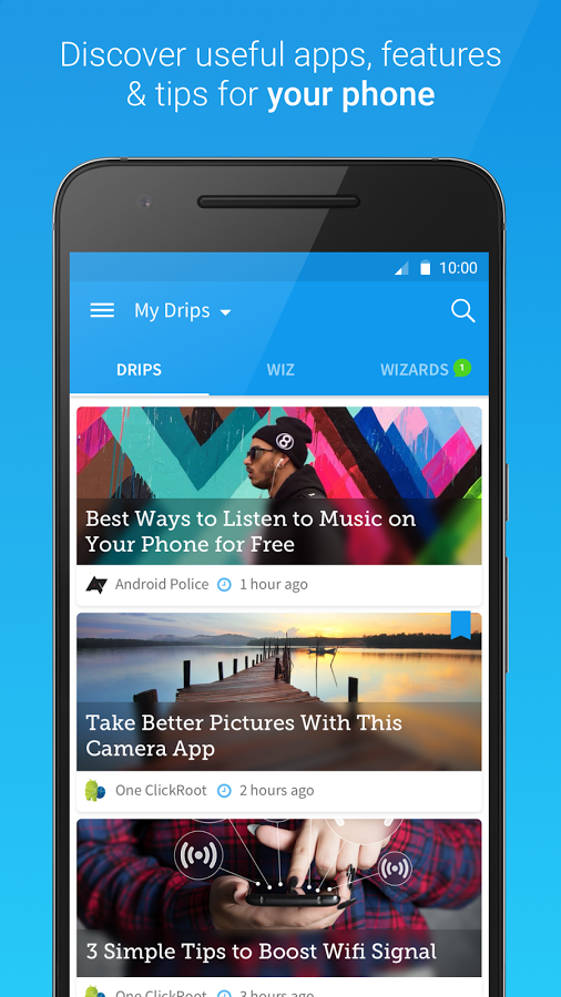 「Drippler - Android Tips & Apps」のスクリーンショット 1枚目