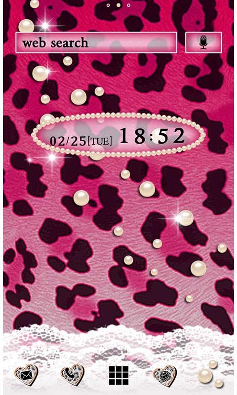 「キュート壁紙 Pretty Pink Leopard」のスクリーンショット 1枚目