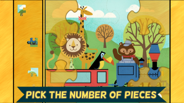 「子供向け列車ゲーム：動物園鉄道車両パズル」のスクリーンショット 2枚目