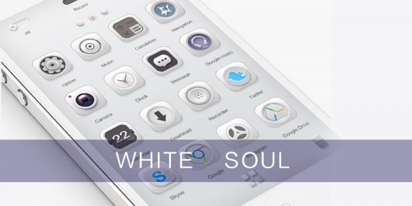 「White Soul GO Launcher Theme」のスクリーンショット 2枚目