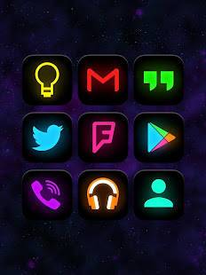 「Neon Glow - Icon Pack」のスクリーンショット 1枚目