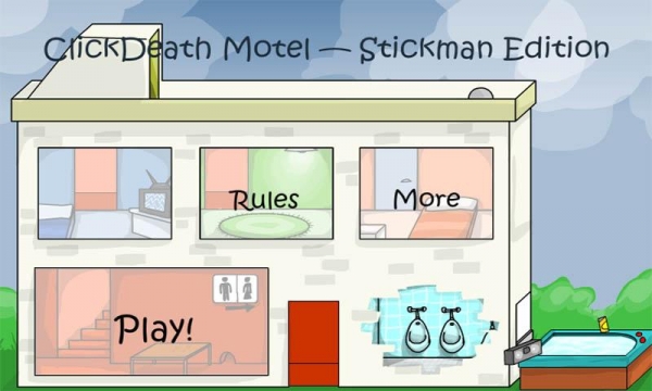 「Stickman ClickDeath Motel」のスクリーンショット 1枚目