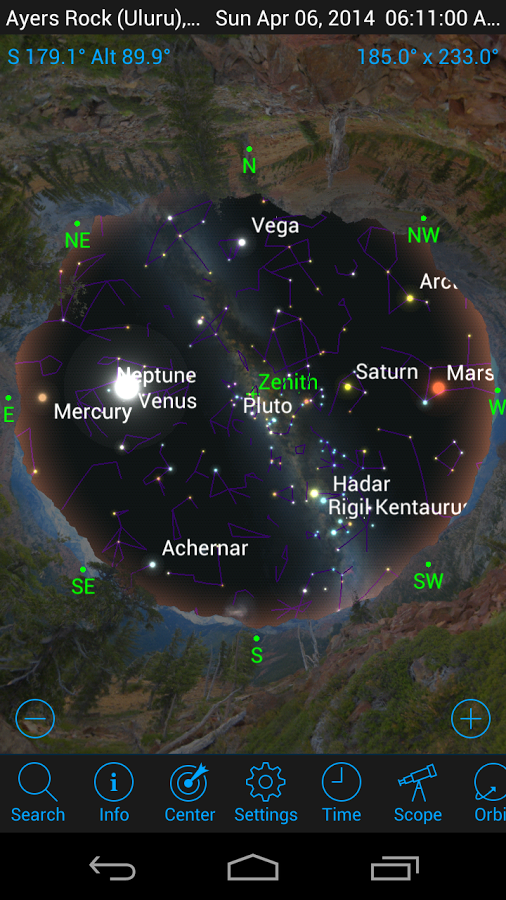 「SkySafari 4 Plus: Stargazing」のスクリーンショット 1枚目