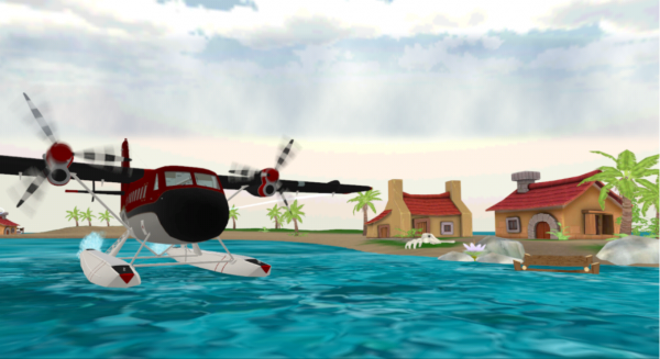 「Sea Plane: Flight Simulator 3D」のスクリーンショット 1枚目