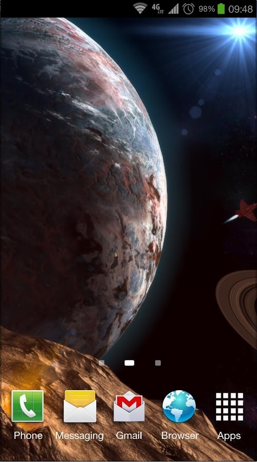 「Planetscape 3D Live Wallpaper」のスクリーンショット 1枚目