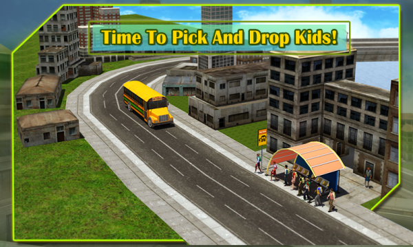 「School Bus Driver 3D Simulator」のスクリーンショット 3枚目