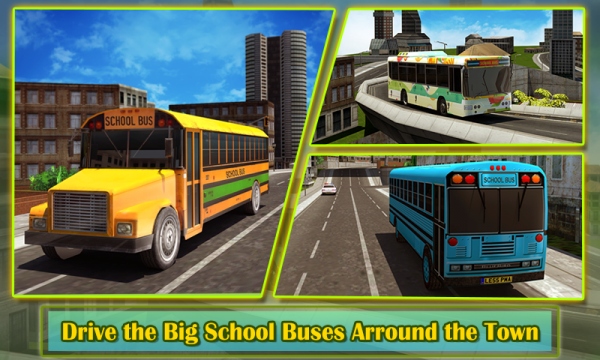「School Bus Driver 3D Simulator」のスクリーンショット 1枚目