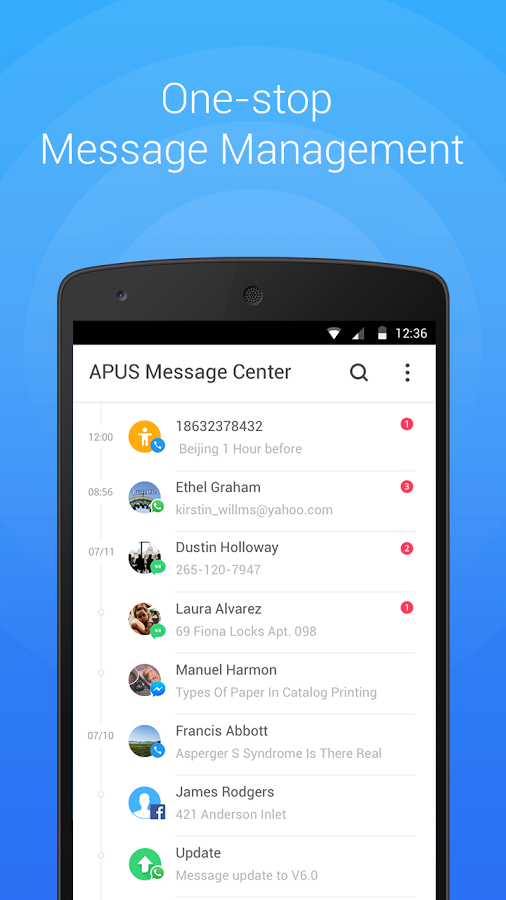 「APUS Message Center - Notifier」のスクリーンショット 3枚目