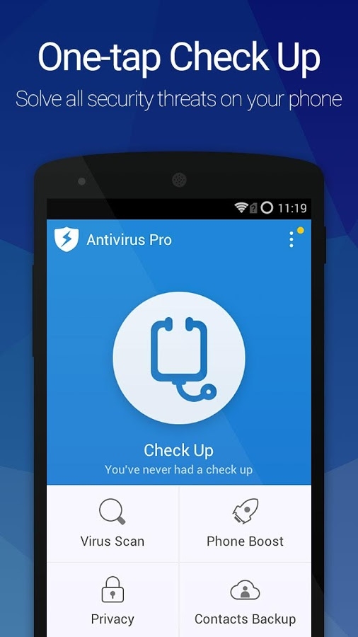 「Antivirus Pro—Android Security」のスクリーンショット 1枚目