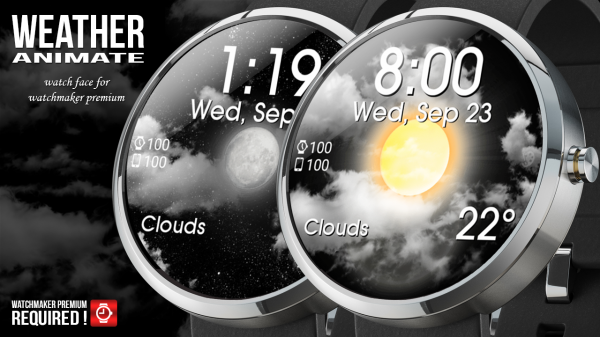 「Weather Animate for Watchmaker」のスクリーンショット 2枚目