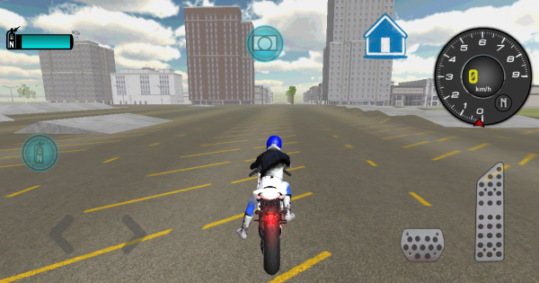 「速いバイクのドライバー3D」のスクリーンショット 1枚目